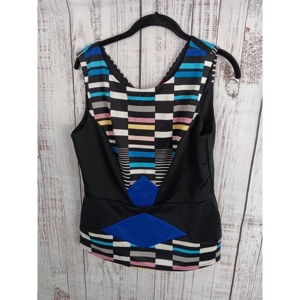 Bisou Bisou Michele Bohbot Top Women’s Large Multicolor Sleeveless Round Neck